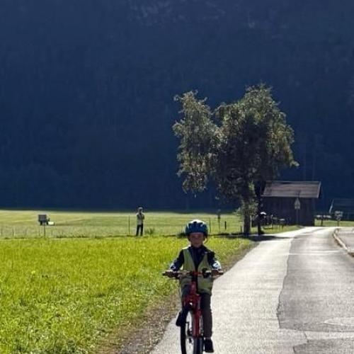Fahrradübung in Elbigenalp