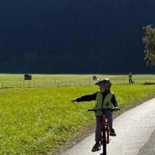 Fahrradübung in Elbigenalp