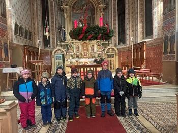 Roratemesse mit der 1./2. Schulstufe 